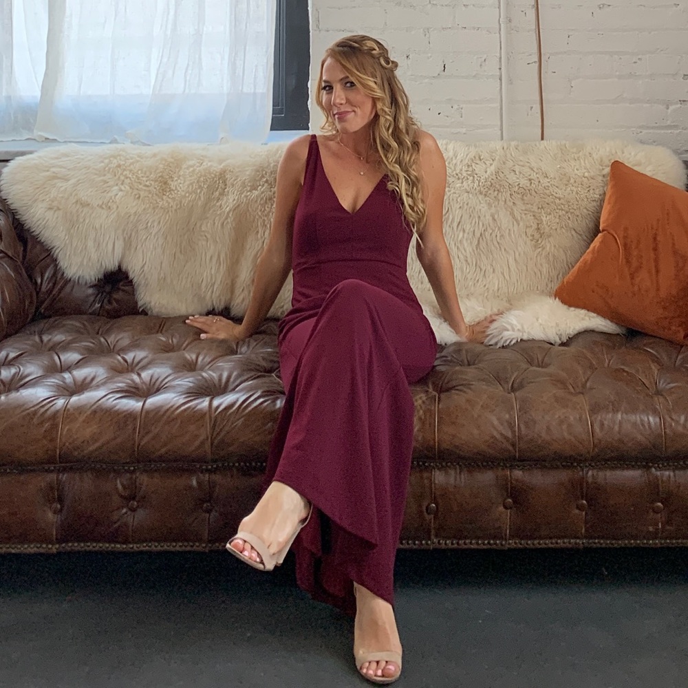 Maroon Lulus formal dress